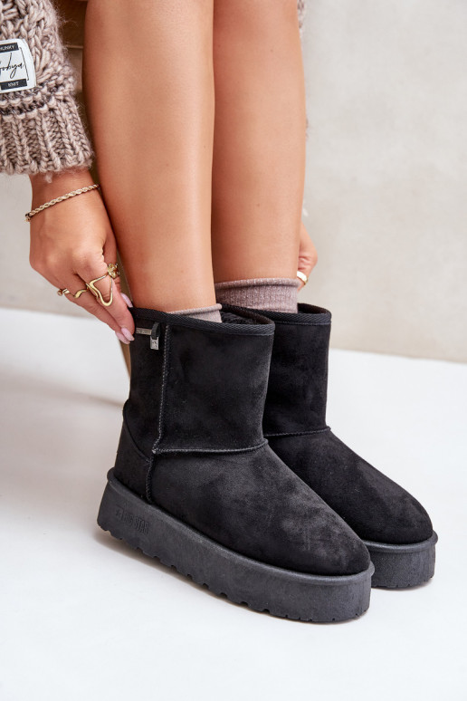 Alto Botas de neve Feminino com uma plataforma Big Star OO274898 cor preta