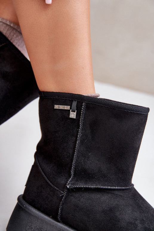 Alto Botas de neve Feminino com uma plataforma Big Star OO274898 cor preta