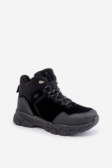 Botas de caminhada isoladas para homem com atacadores pretas Zerista
