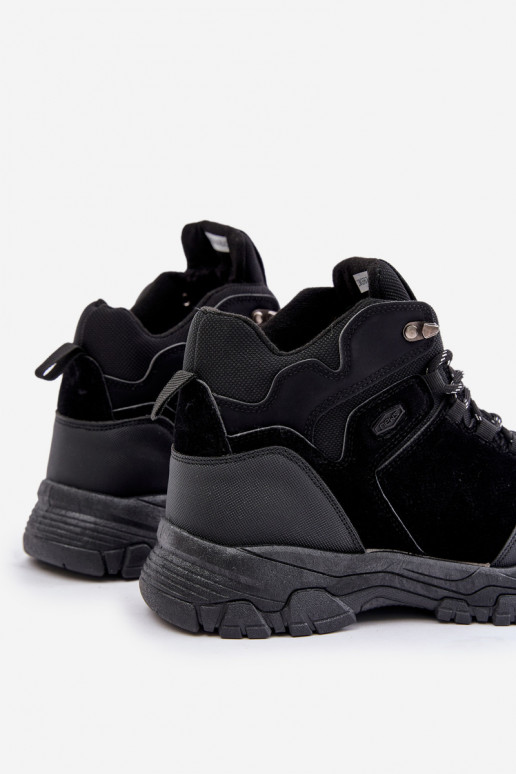 Botas de caminhada aquecidas para homens com atacadores cor preta Zerista Botas de caminhada aquecidas para homens com atacadores cor preta Zerista