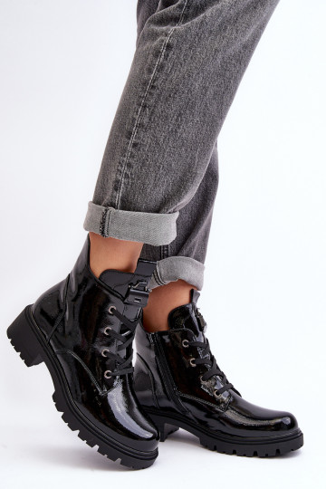 Mocassins com fecho de...
