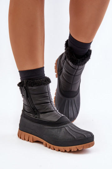 Botas de neve para mulher isoladas com pelo no interior Para Castle Lee Cooper LCJ-24-44-2866 Preto