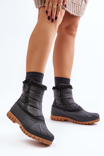 Botas de neve para mulher isoladas com pelo no interior Para Castle Lee Cooper LCJ-24-44-2866 Preto 2