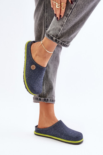 sapato caseiro Feminino Chinelos Inblu CS000039 azul escuro