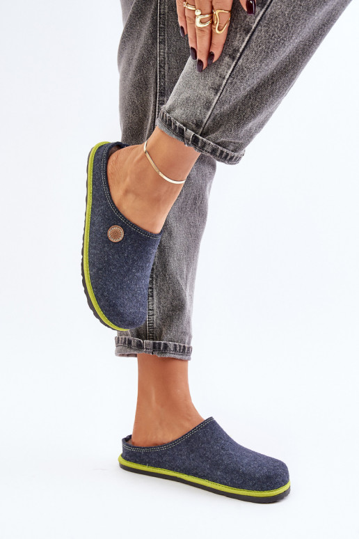 sapato caseiro Feminino Chinelos Inblu CS000039 azul escuro