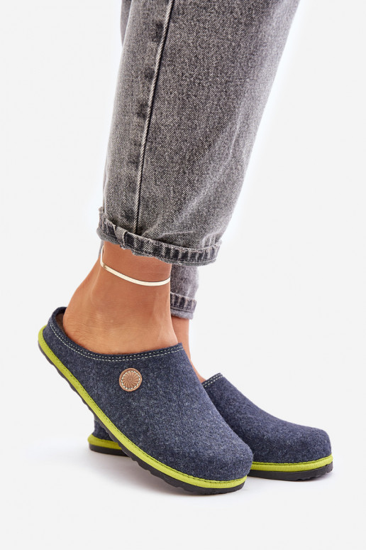 sapato caseiro Feminino Chinelos Inblu CS000039 azul escuro