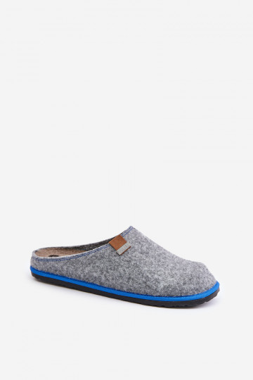Chinelos para homens sapato caseiro Inblu SI000023 cor cinza
