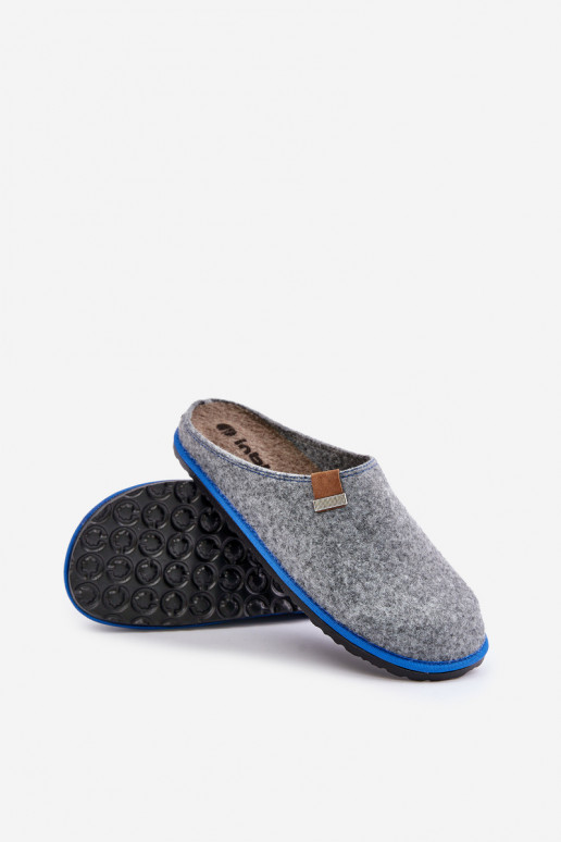 Chinelos para homens sapato caseiro Inblu SI000023 cor cinza Chinelos para homens sapato caseiro Inblu SI000023 cor cinza