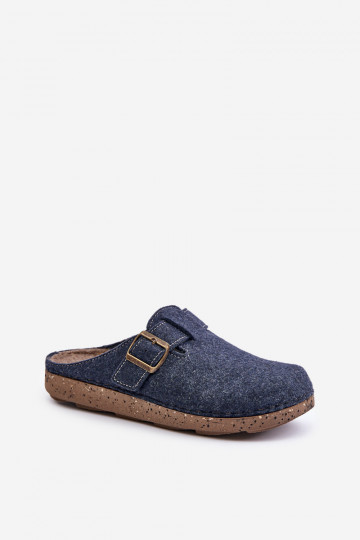 Chinelos para homens com fivelas Chinelos Inblu Preventivo MT000012 azul escuro