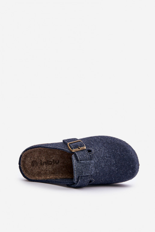 Chinelos para homens com fivelas Chinelos Inblu Preventivo MT000012 azul escuro Chinelos para homens com fivelas Chinelos Inblu Preventivo MT000012 azul escuro