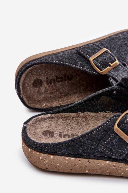 Chinelos para homens com fivelas Chinelos Inblu Preventivo MT000012 cor cinza Chinelos para homens com fivelas Chinelos Inblu Preventivo MT000012 cor cinza