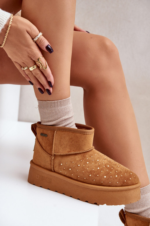 Botas de neve Com decoração com uma plataforma Big Star OO274A104 cor marrom Botas de neve Com decoração com uma plataforma Big Star OO274A104 cor marrom