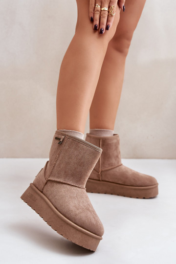 Botas de neve altas com plataforma Big Star OO274A097 bege 2