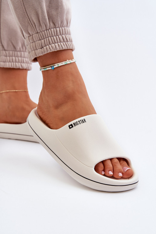  Chinelos femininos Big Star NN274A043 cor branca