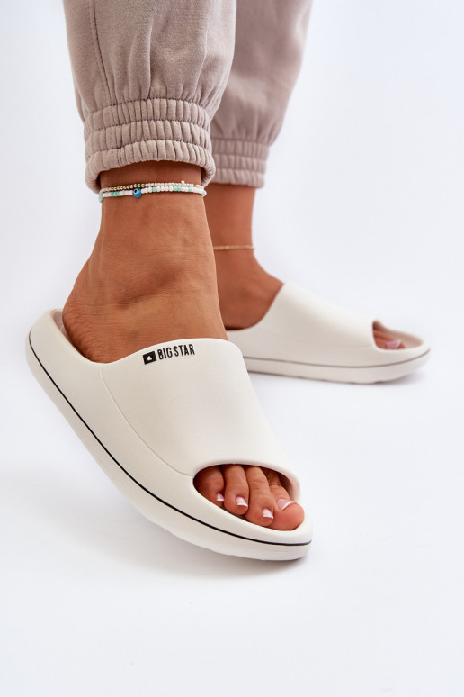  Chinelos femininos Big Star NN274A043 cor branca