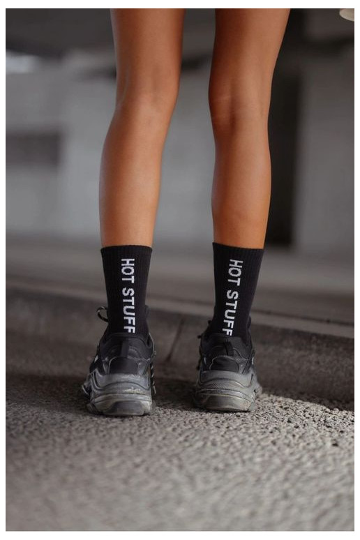 Meias de algodão Feminino HOT STUFF cor preta Meias de algodão Feminino HOT STUFF cor preta