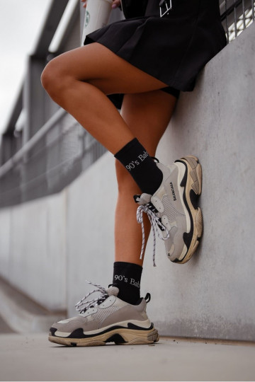 Meias Feminino com uma nota 90's Baby cor preta