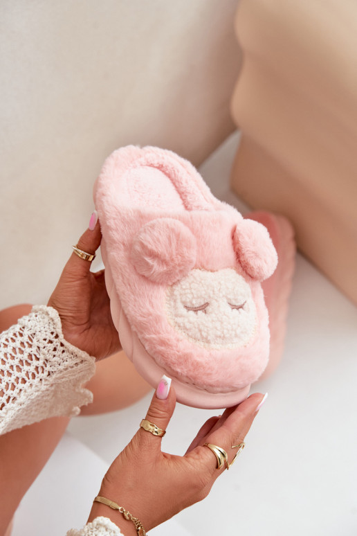 esquentar com um casaco de pele Chinelos Feminino cor rosa Jozelinetta esquentar com um casaco de pele Chinelos Feminino cor rosa Jozelinetta