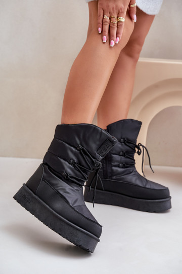 Botas de neve com uma plataforma Casal o castelo Big Star OO274884 cor preta