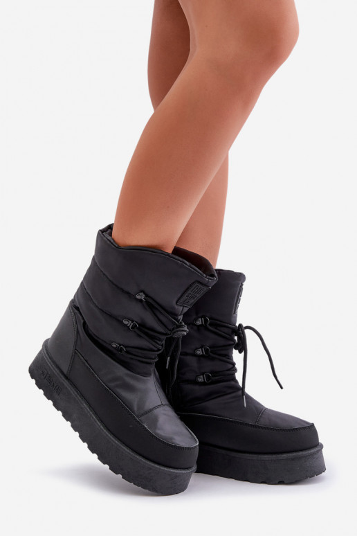 Botas de neve com uma plataforma Casal o castelo Big Star OO274884 cor preta Botas de neve com uma plataforma Casal o castelo Big Star OO274884 cor preta