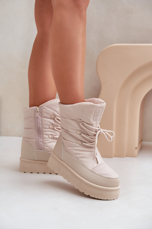 Botas de neve com uma plataforma Casal o castelo Big Star OO274885 bege Botas de neve com uma plataforma Casal o castelo Big Star OO274885 bege