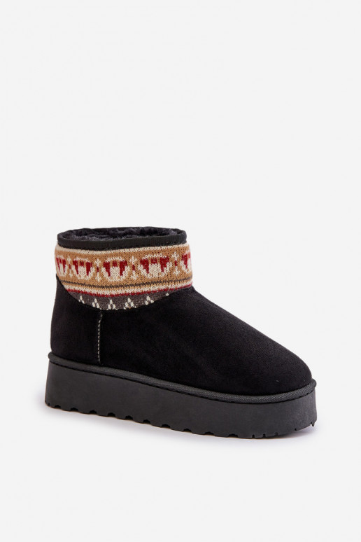 Botas de neve Feminino com escritos com uma plataforma cor preta Avatharia Botas de neve Feminino com escritos com uma plataforma cor preta Avatharia