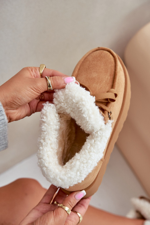 Botas de neve Feminino com uma plataforma com um casaco de pele Typu Branek cor marrom Ciabellae