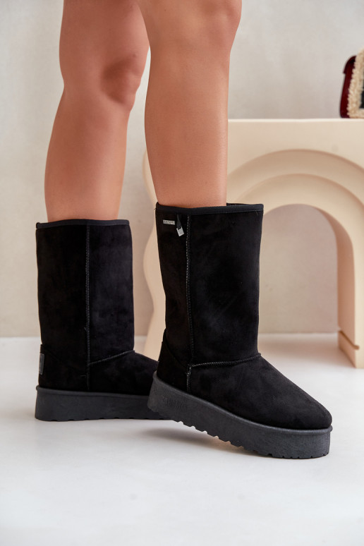 Alto Botas de neve com uma plataforma Big Star OO274895 cor preta