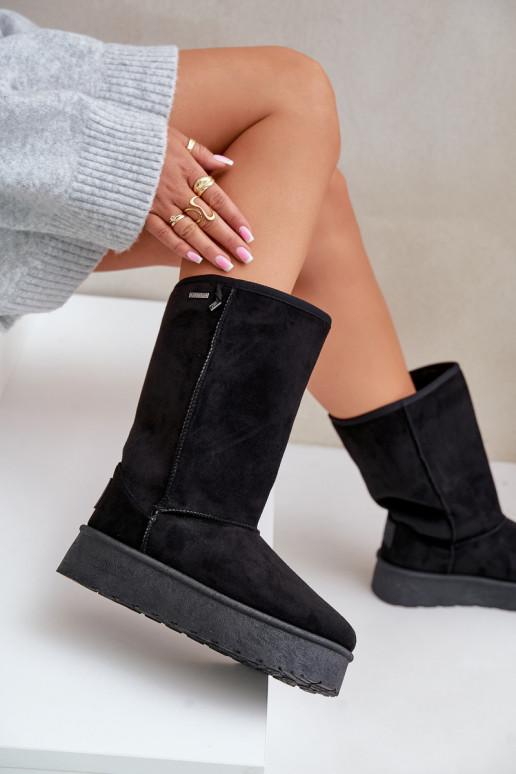 Alto Botas de neve com uma plataforma Big Star OO274895 cor preta