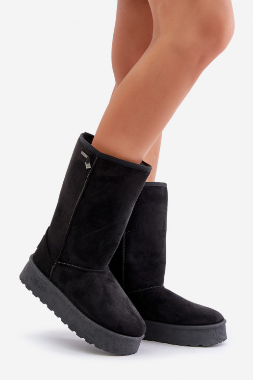 Alto Botas de neve com uma plataforma Big Star OO274895 cor preta