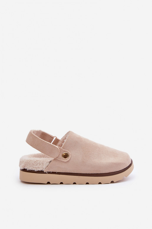 Chinelos Feminino com uma plataforma aquecimento com pelo por dentro Typu Baranek bege Sanilora Chinelos Feminino com uma plataforma aquecimento com pelo por dentro Typu Baranek bege Sanilora