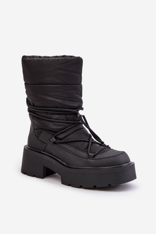 Botas de neve Feminino com uma plataforma E saltos baixos cor preta Seandriel Botas de neve Feminino com uma plataforma E saltos baixos cor preta Seandriel