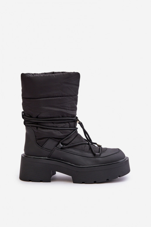 Botas de neve Feminino com uma plataforma E saltos baixos cor preta Seandriel Botas de neve Feminino com uma plataforma E saltos baixos cor preta Seandriel
