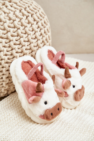 Infantil com um casaco de pele Chinelos Com um tema KroParay cor rosa Tamorrin 2