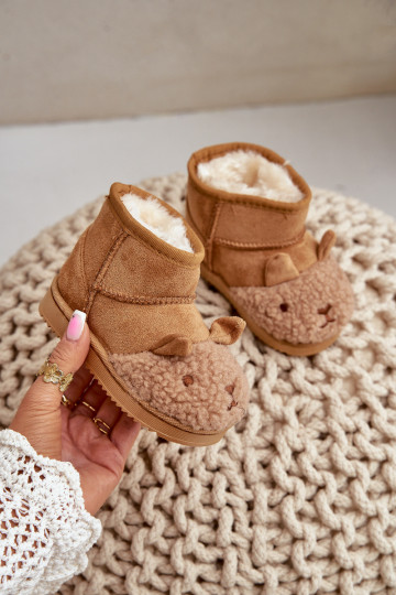 Botas de neve infantis quentes Lamy cor marrom Esandira