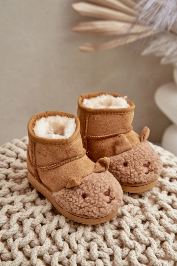 Botas de neve infantis quentes Lamy cor marrom Esandira 2