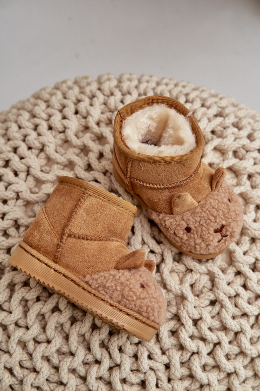 Botas de neve infantis quentes Lamy cor marrom Esandira