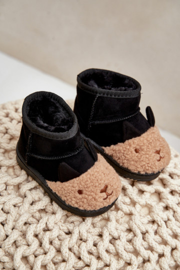 Botas de neve infantis quentes Lamy cor preta Esandira 2