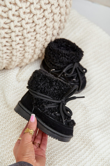 esquentar Botas Botas de neve Infantil com alças cor preta Asija