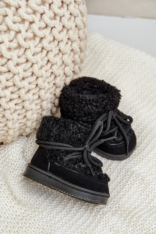 esquentar Botas Botas de neve Infantil com alças cor preta Asija