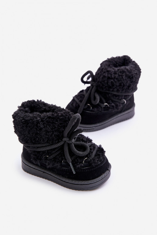 esquentar Botas Botas de neve Infantil com alças cor preta Asija