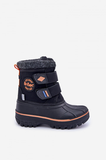 Botas de neve Infantil com fixadores adesivos Lee Cooper LCJ-24-44-2865K cor preta 2