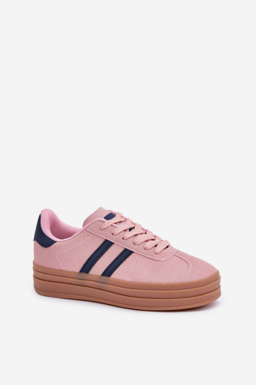 À modalo de tênis Feminino com uma plataforma cor rosa Egelia À modalo de tênis Feminino com uma plataforma cor rosa Egelia