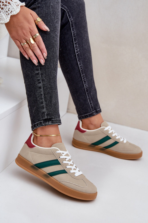 À modalo de tênis Baixo feminino bege EnnorParaen