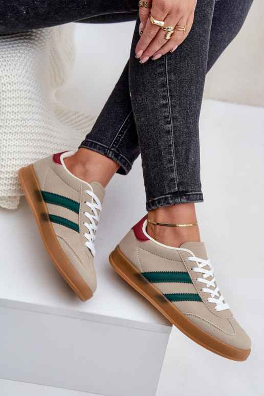 À modalo de tênis Baixo feminino bege EnnorParaen