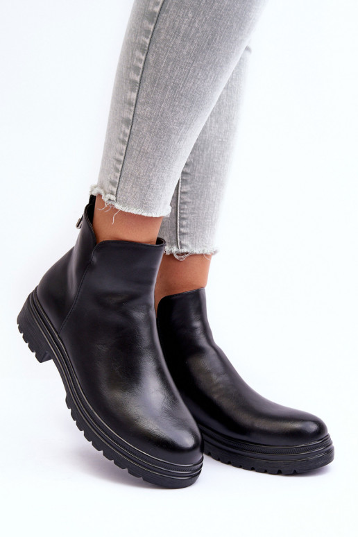 Botas na cor preta Foteini