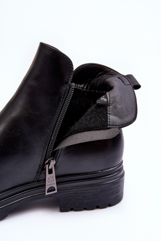 Botas na cor preta Foteini