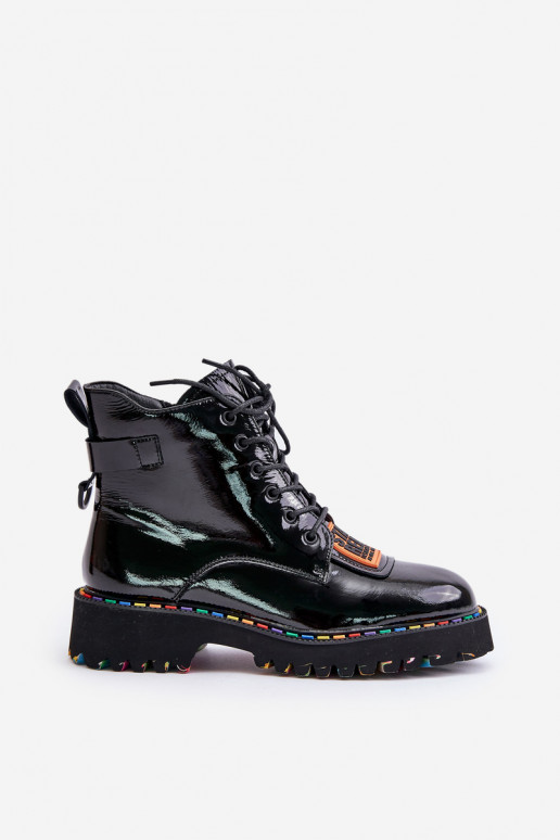 Botas altas envernizadas pretas e aquecidas Artiker