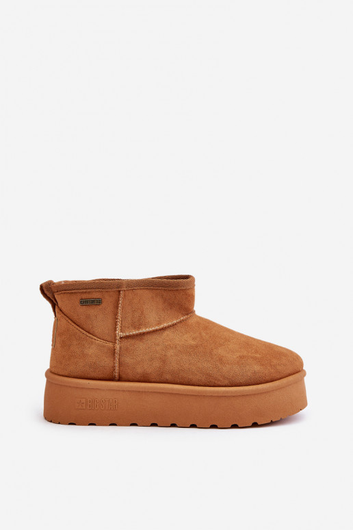 Botas de neve com plataforma Big Star na cor marrom