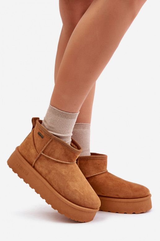 Botas de neve com plataforma Big Star na cor marrom